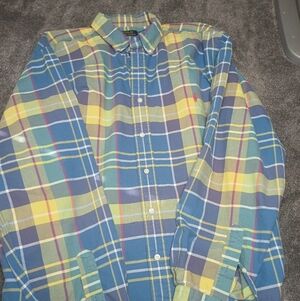 🌈 Bold Multi-Color Plaid Polo RL Button-Down 2XLT QR Auth! 🐎